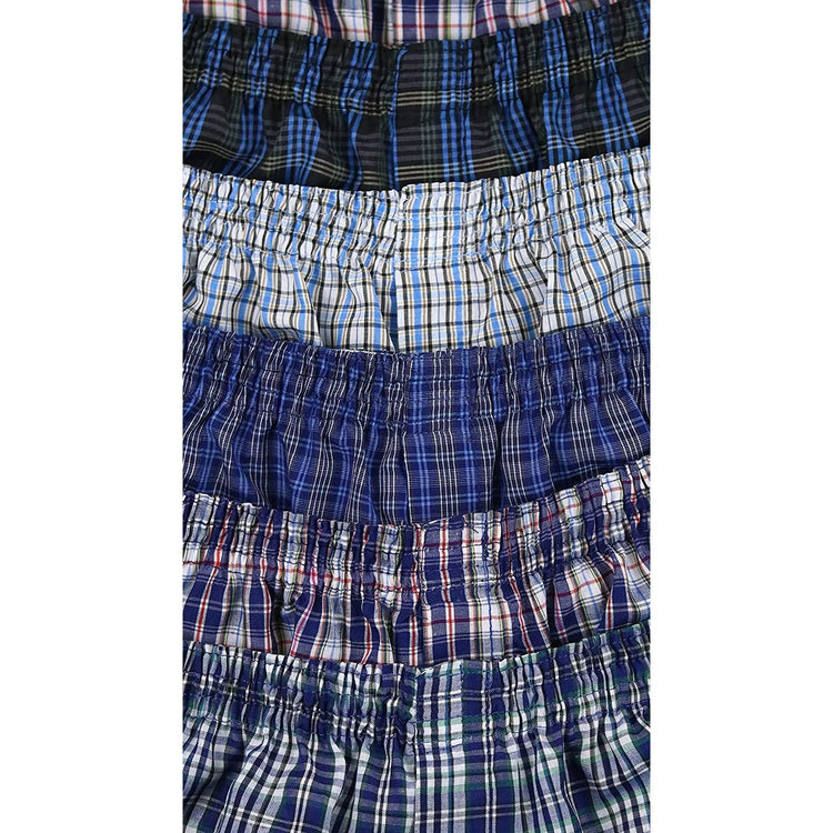 Boys' Pack of 6 Tartan Patterned Boxer Shorts