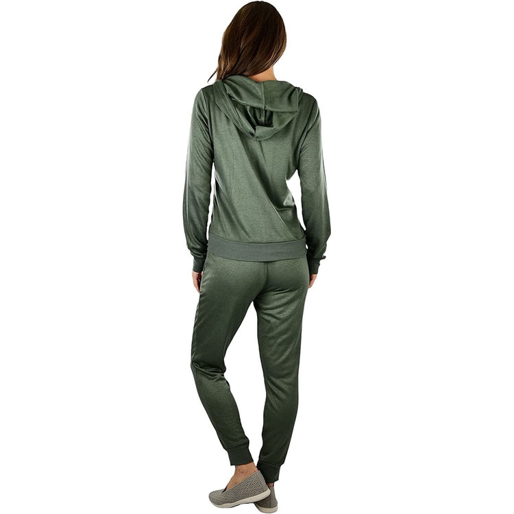 ToBeInStyle Women's French Terry Lightweight Hooded Jacket & Pants