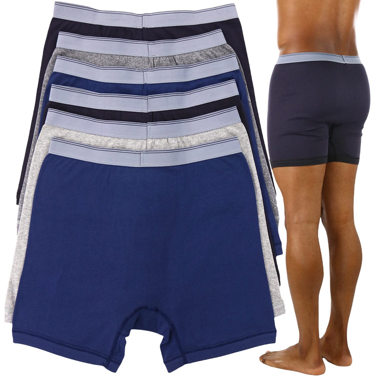 Men's Pack of 6 Contrast Waistband Boxer Briefs