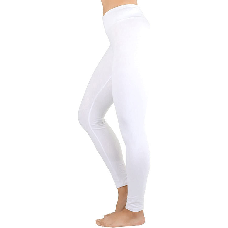 ToBeInStyle Women's Medium Weight Breathable Cotton-Spandex Leggings