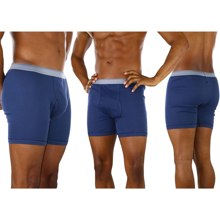 Men's Pack of 6 Contrast Waistband Boxer Briefs