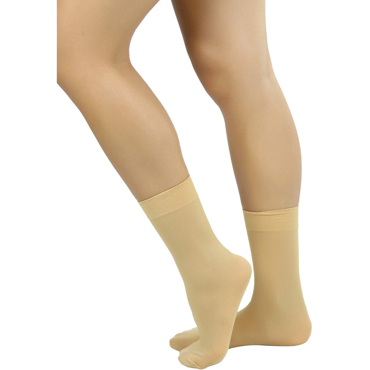 Women's Pack of 6 Solid Colored Trouser Ankle Socks