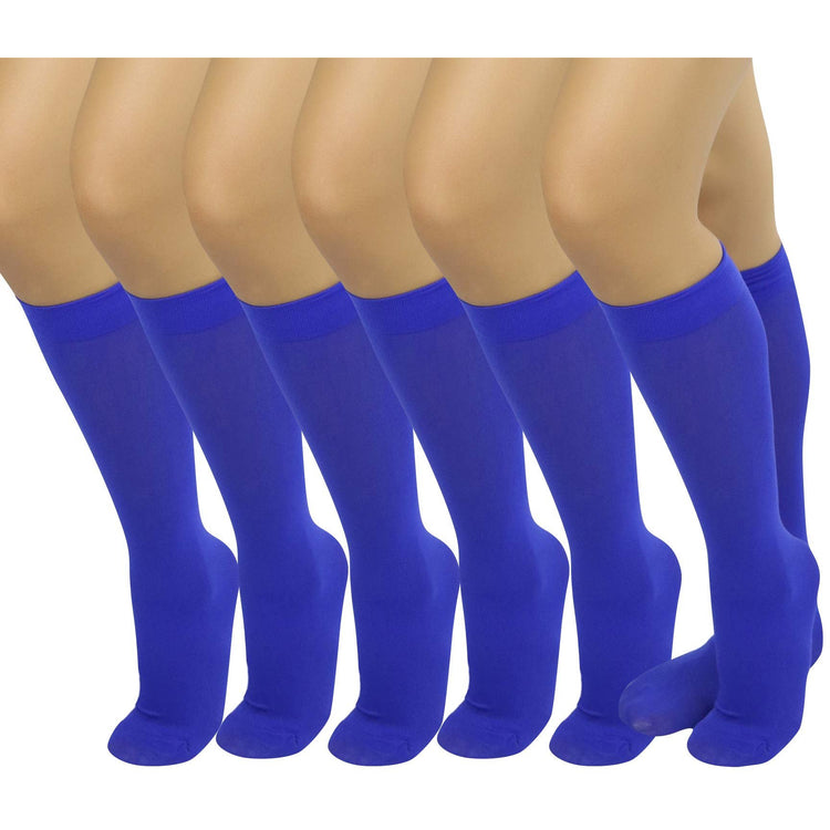 Womens Pack of 6 Knee High Trouser Professional Socks