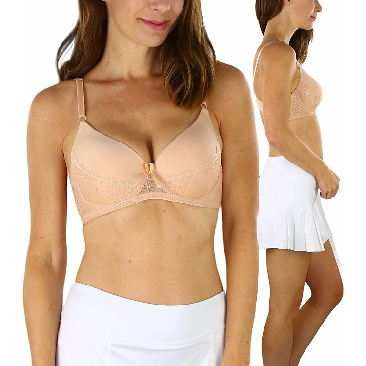 ToBeInStyle Women's Pack of 6 Vibrant Assorted Bras with Lace Underbust Detail