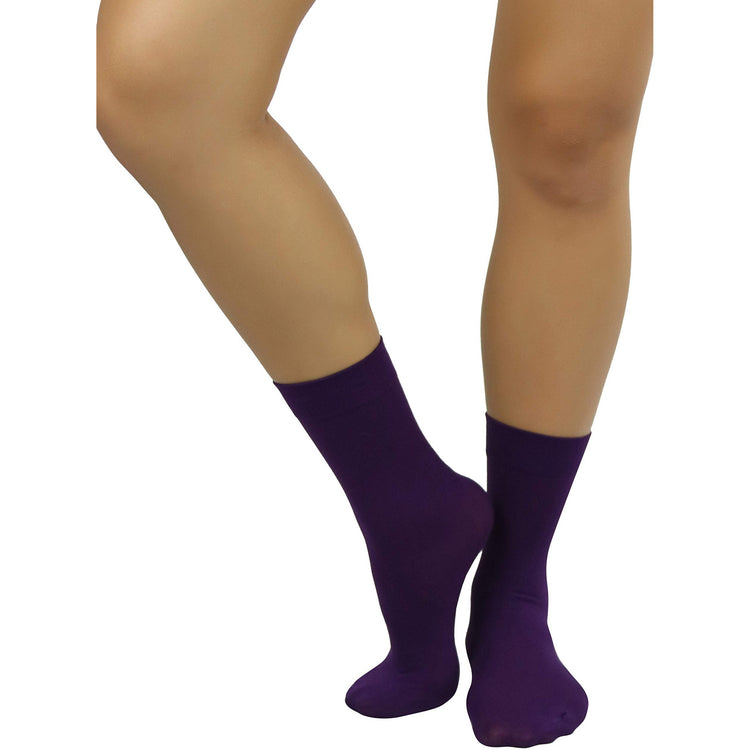 Women's Pack of 6 Solid Colored Trouser Ankle Socks