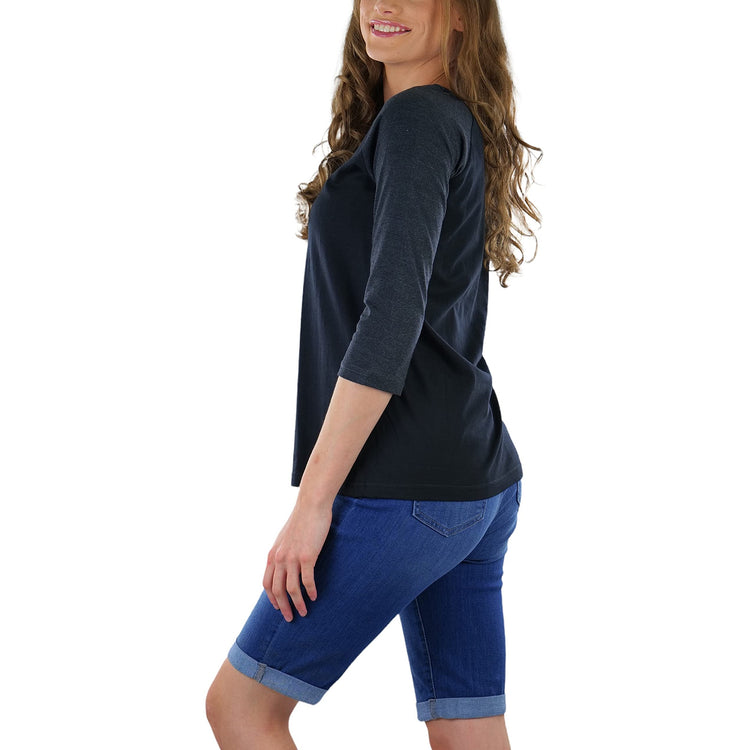 Women's Classic Two Color Cotton Baseball T-Shirts