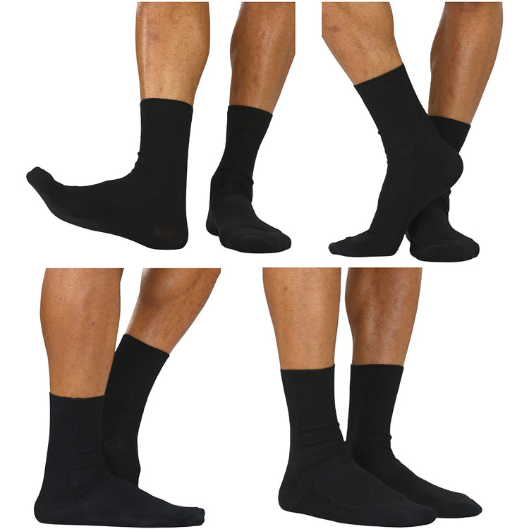 Men's Pack of 12 Solid Colored Dress Socks