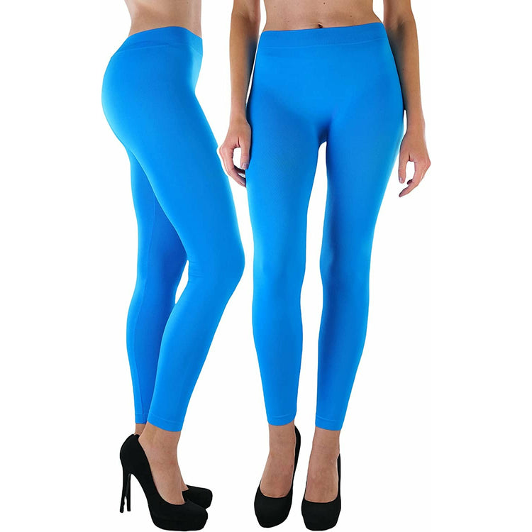 ToBeInStyle Women’s Footless Classic Seamless Style Elastic Microfiber Lightweight Stretch Leggings