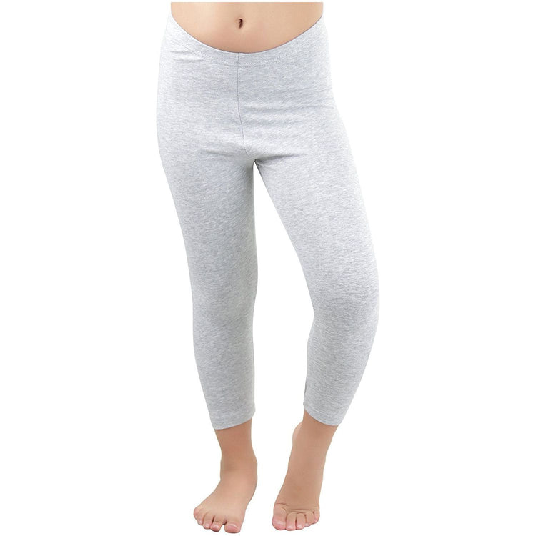 ToBeInStyle Girls' Cotton-Spandex Blend Fitted Full Length Leggings