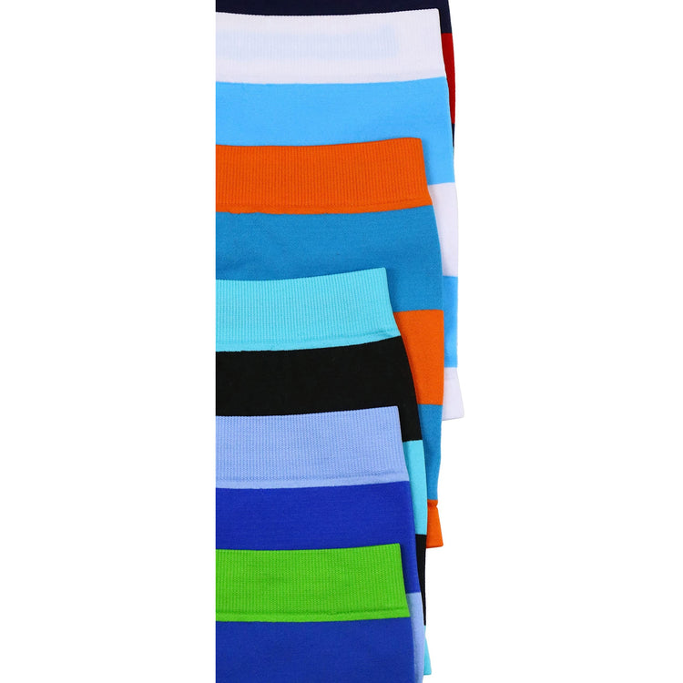 Boy's Pack of 6 Seamless Boxer Briefs with Thick Stripes