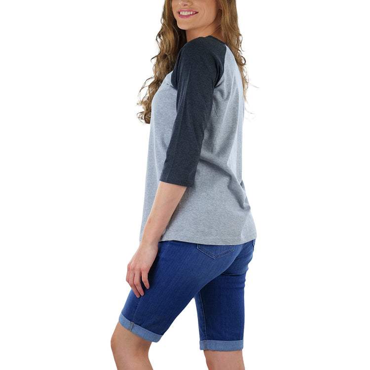 Women's Classic Two Color Cotton Baseball T-Shirts