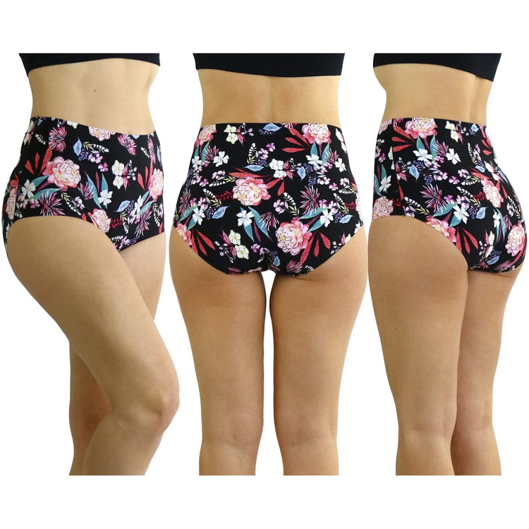 Women's Pack of 6 High Waisted Seamless Laser Cut Panty Briefs