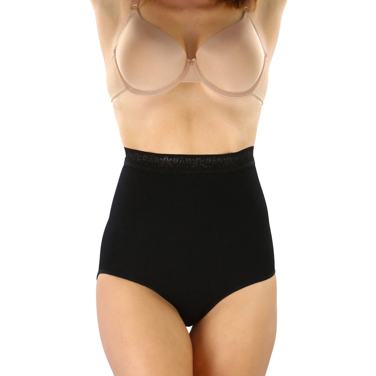 Women's Nylon-Spandex Blend High-Waisted Brief Shaper