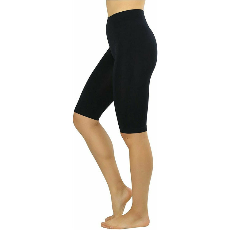 ToBeInStyle Women's Nylon 19" Knee Length Legging Shorts