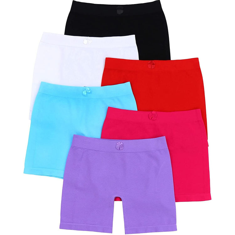 Girls' Pack of 6 Seamless Layering Shorts