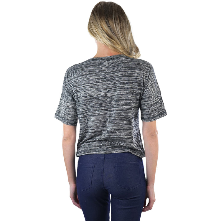 Women's Short Sleeve Hacci Sweater