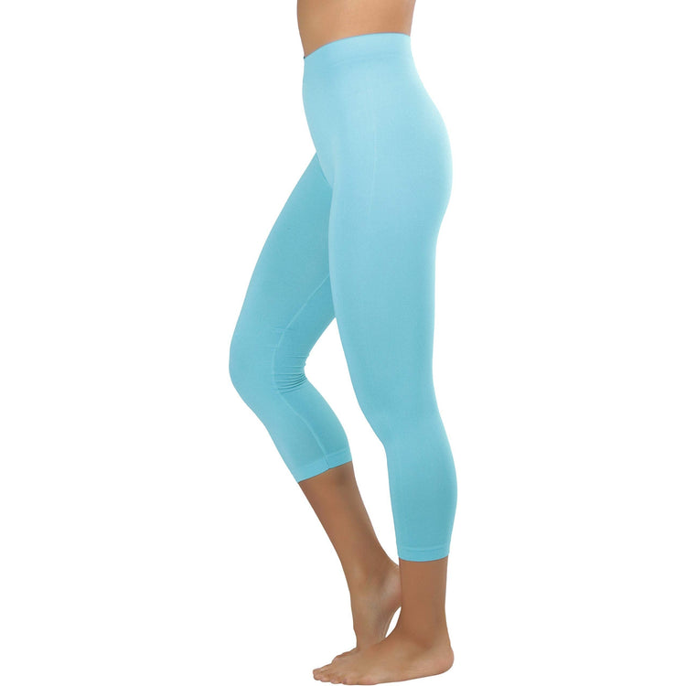 Women’s Capri Length Seamless Lightweight Stretch Leggings