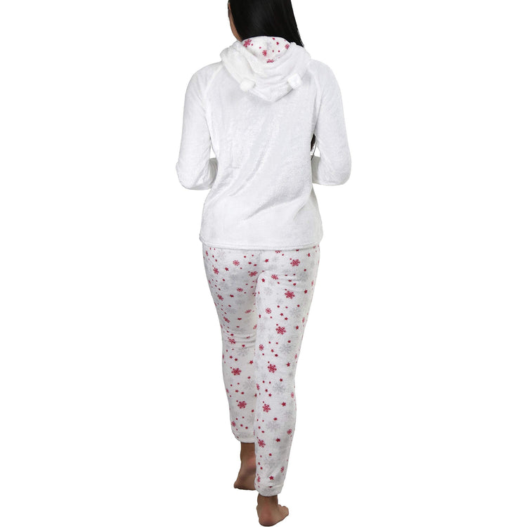 Women's Premium Plush Hoodie Lounge Pajama Set