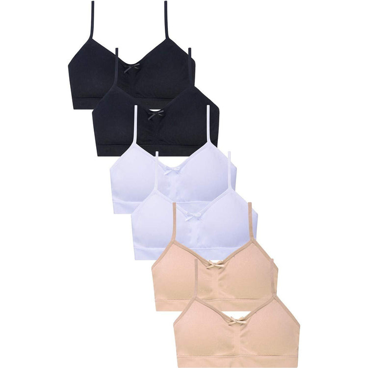 Girls’ Basic Pack of 6 Training Bras