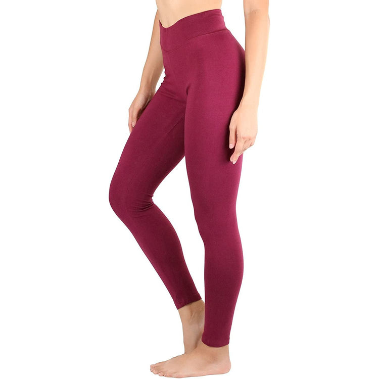 ToBeInStyle Women's Medium Weight Breathable Cotton-Spandex Leggings