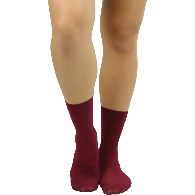 Women's Pack of 6 Solid Colored Trouser Ankle Socks