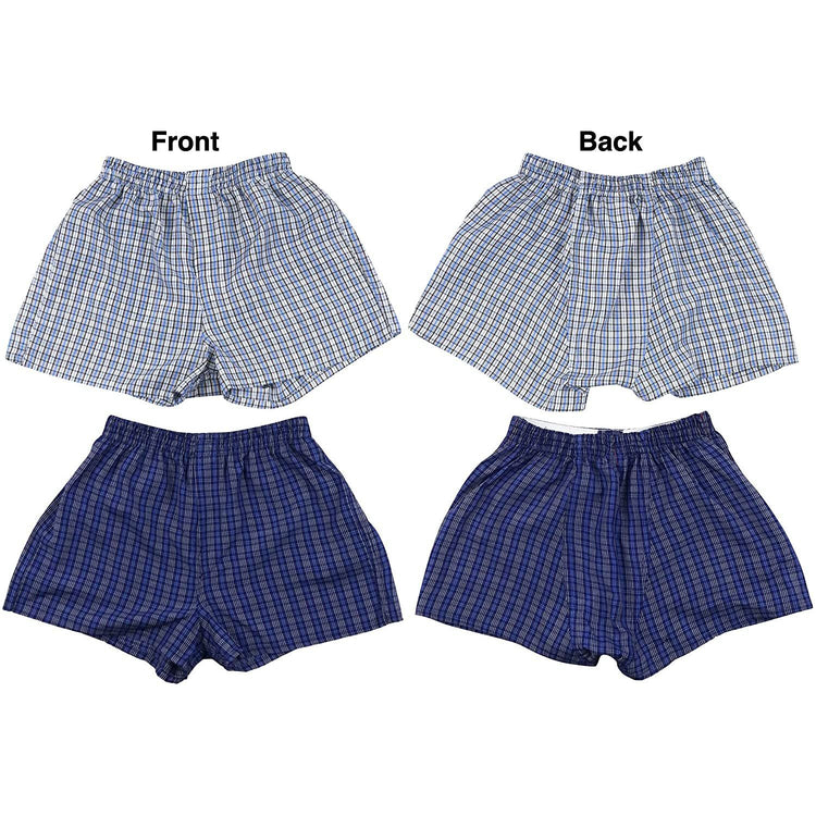 Boys' Pack of 6 Tartan Patterned Boxer Shorts