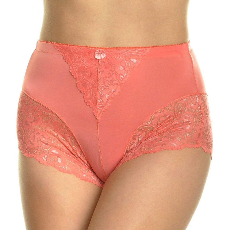 Women's 6 Pack High Rise Exquisite Lace Leg Opening Design Briefs