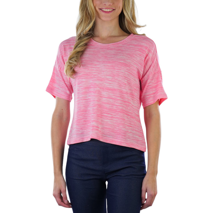 Women's Short Sleeve Hacci Sweater