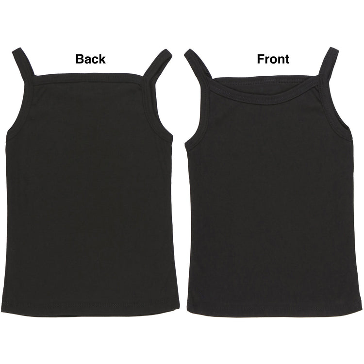 ToBeInStyle Girl's 4 Pack Ruffle Hem Spaghetti Strap Tank Tops
