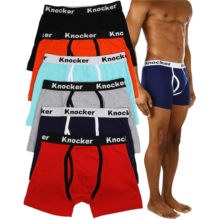 Men's Pack of 6 Cotton-Spandex Blend Boxer Briefs