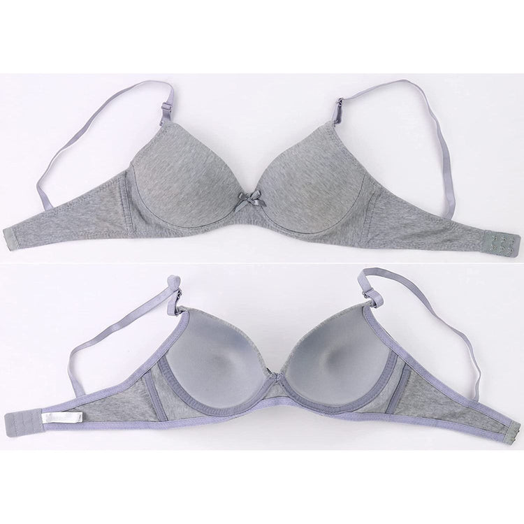 ToBeInStyle Women's Pack of 6 Classic Assorted Comfy Cotton Wire Free Bras