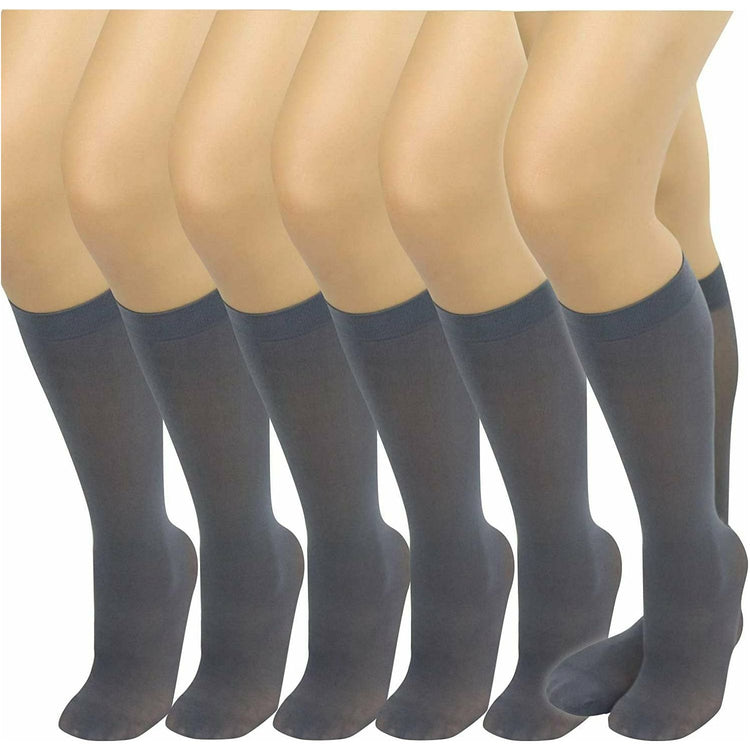 Womens Pack of 6 Knee High Trouser Professional Socks