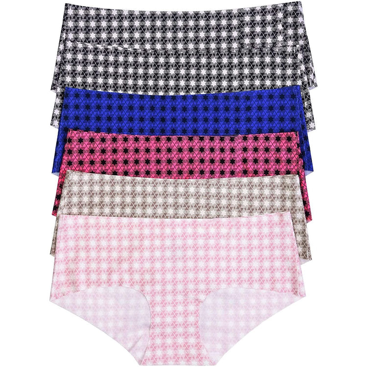 ToBeInStyle Womenโs Pack of 6 Comfortable No Panty Line Laser Cut Boyshorts
