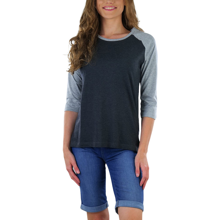 Women's Classic Two Color Cotton Baseball T-Shirts