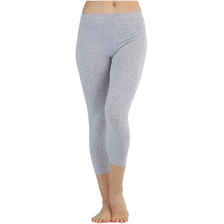 Women's Seamless Cotton Stretchy Band Yoga Activewear Capri Leggings