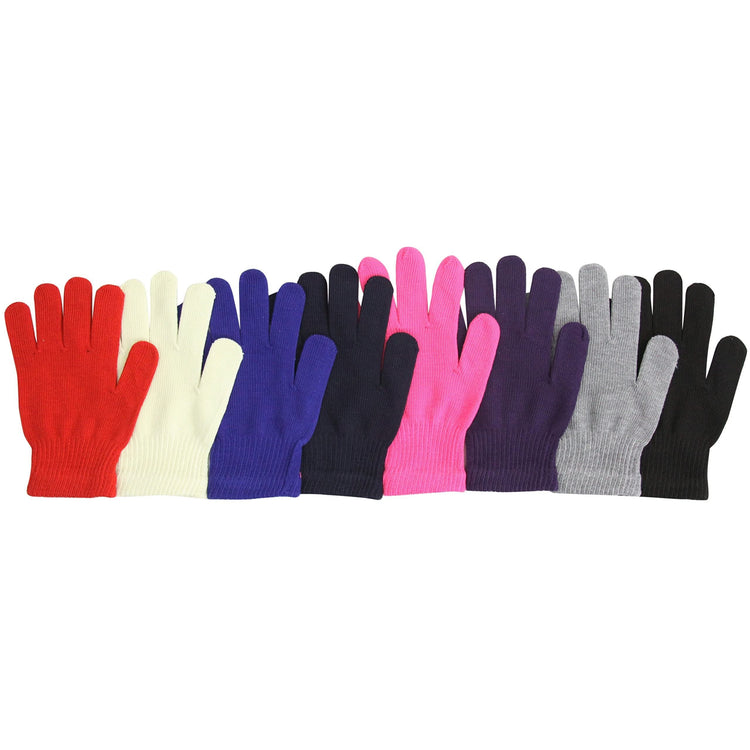 Women's Pack of 6 Assorted Styles Winter Gloves