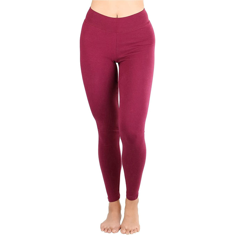 ToBeInStyle Women's Medium Weight Breathable Cotton-Spandex Leggings