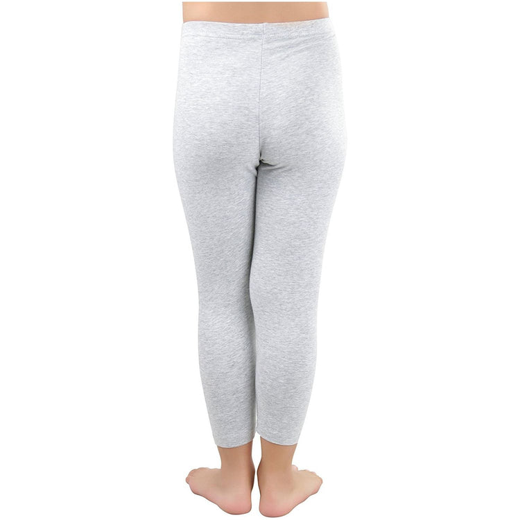 ToBeInStyle Girls' Cotton-Spandex Blend Fitted Full Length Leggings
