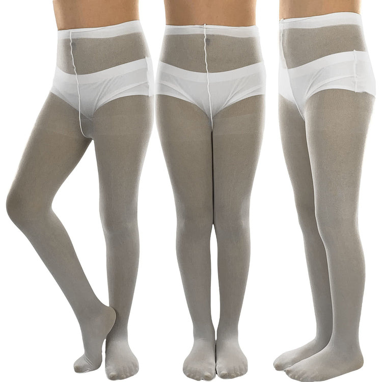 Girls to Junior Pack of 6 Opaque Nylon Tights Pantyhose Age: 1-12 Years Old