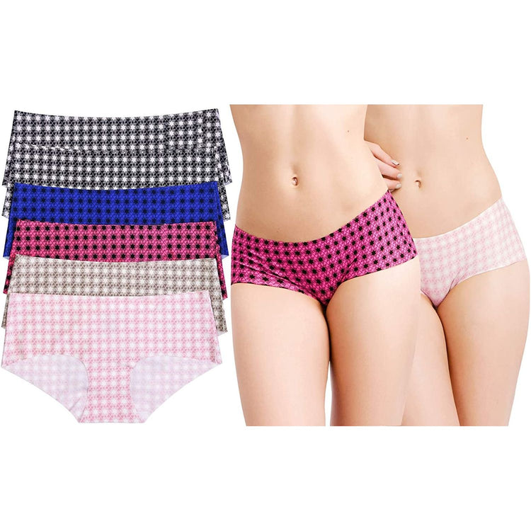 ToBeInStyle Womenโs Pack of 6 Comfortable No Panty Line Laser Cut Boyshorts