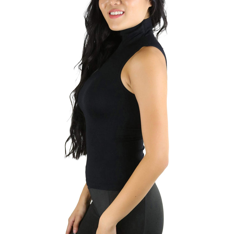 Women's Turtleneck Fullback Sleeveless Tank Top