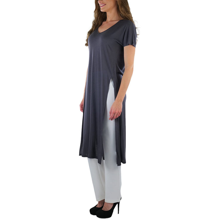 Women's Longline High-Slit Top