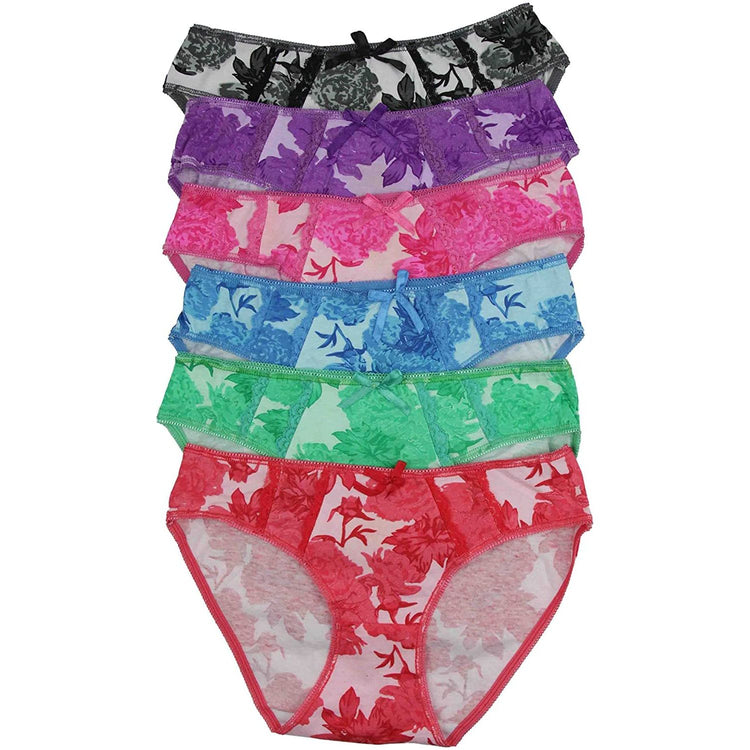 ToBeInStyle Womenโs Pack of 6 Comfortable No Panty Line Laser Cut Boyshorts