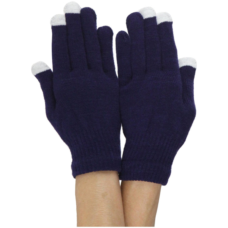 ToBeInStyle Men’s Pack of 6 Assorted Style Traditional Winter Knit Cold Weather Gloves