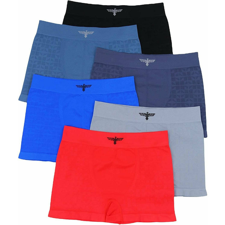 ToBeInStyle Men's Pack of 6 Seamless Boxer Briefs