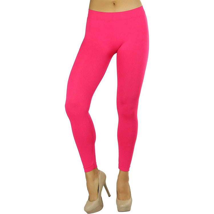 ToBeInStyle Women’s Footless Classic Seamless Style Elastic Microfiber Lightweight Stretch Leggings