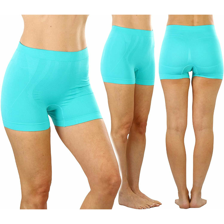 Women's Pack of 6 Stretchy Microfiber Cheeky Boyshort Panties