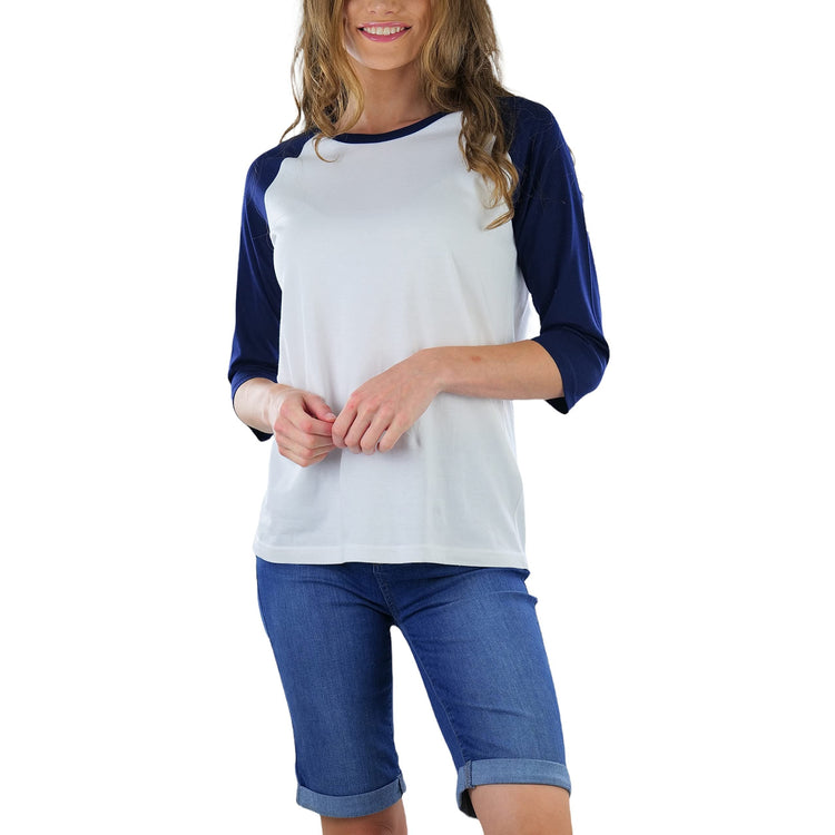 Women's Classic Two Color Cotton Baseball T-Shirts
