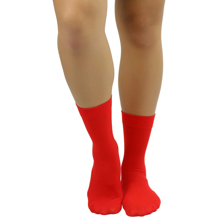 Women's Pack of 6 Solid Colored Trouser Ankle Socks