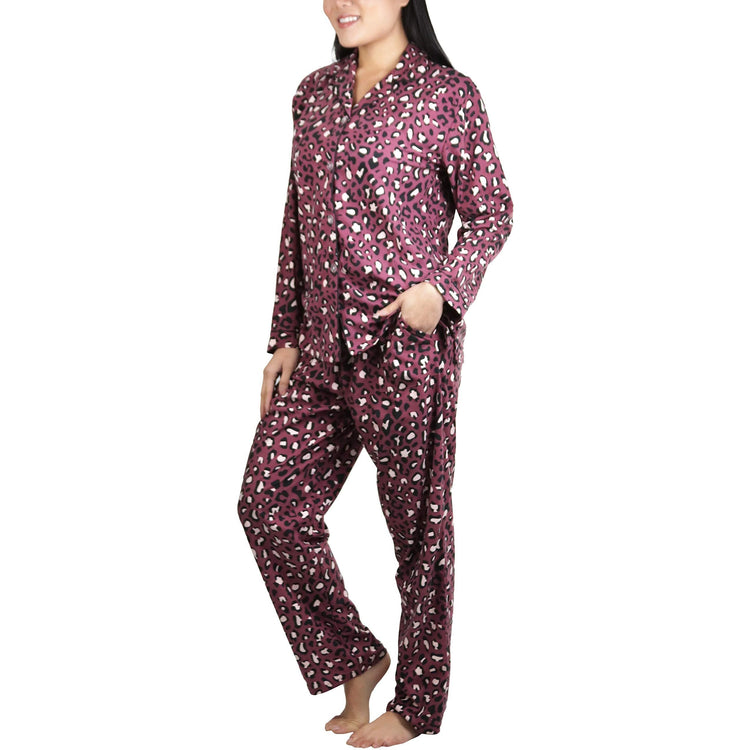 Women's Flannel Pajama Set with Matching Top and Bottom